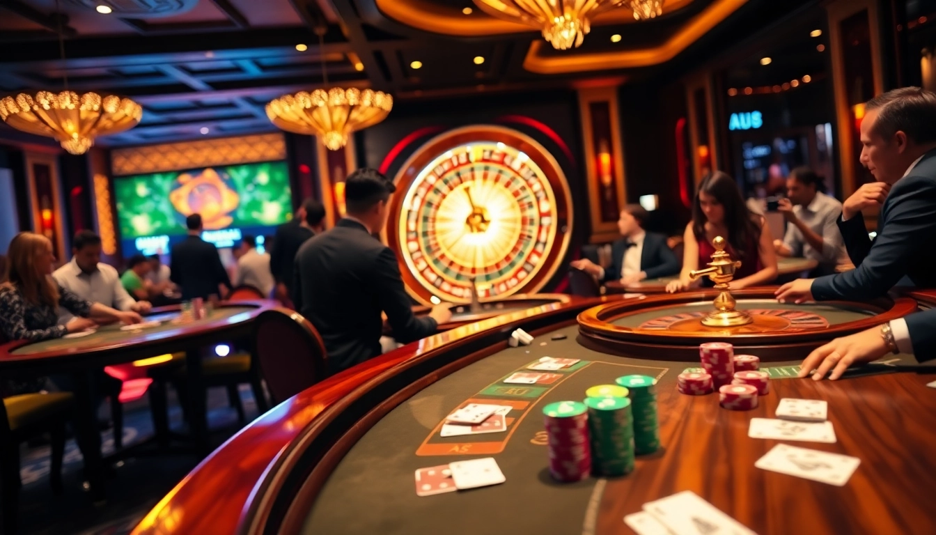 Players enjoying a luxurious gambling experience at AU88 casino tables.