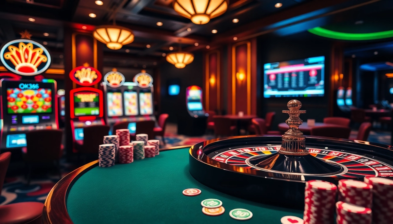 Experience thrilling gameplay at OK8386 online casino with dynamic roulette and poker action.