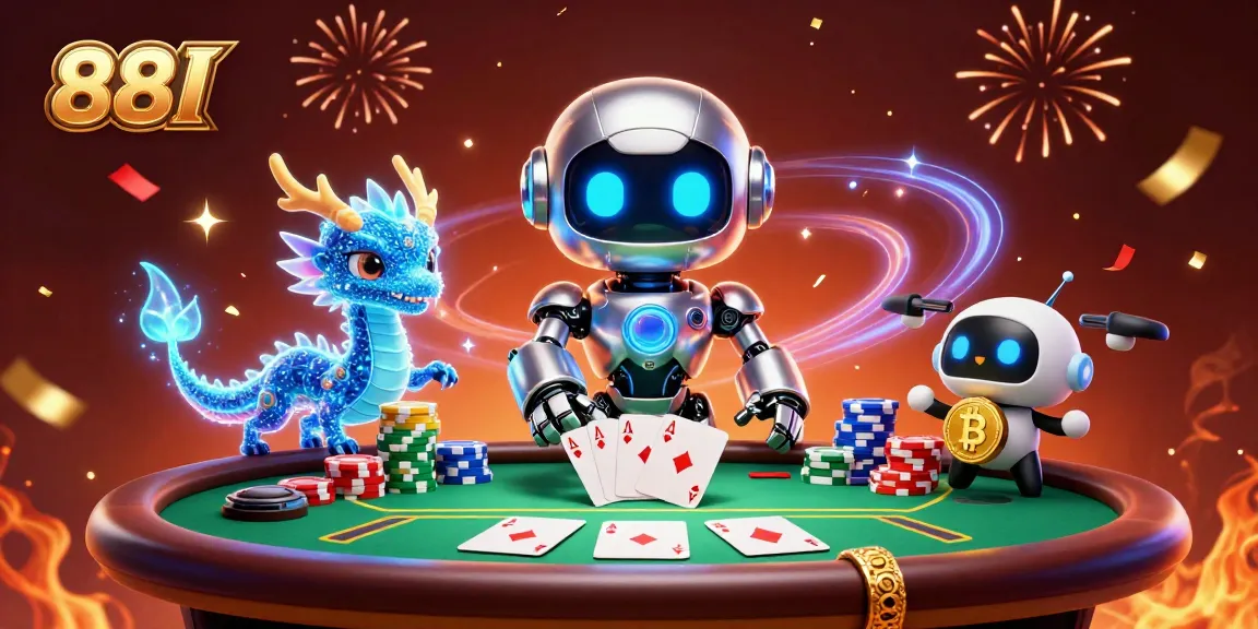 Players enjoy the thrilling poker scene at 88I with colorful chips and festive elements.