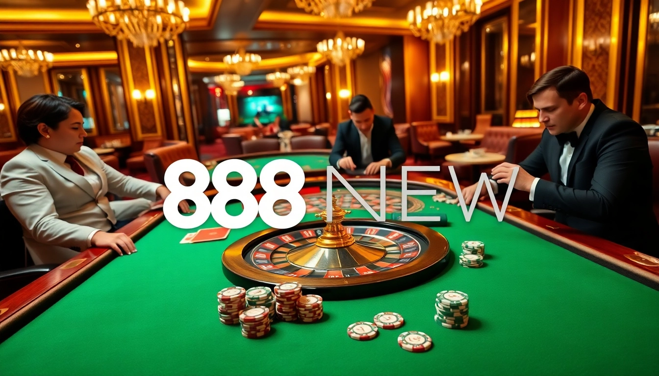 Exciting roulette action at 888NEW casino with vibrant colors and professional ambiance.