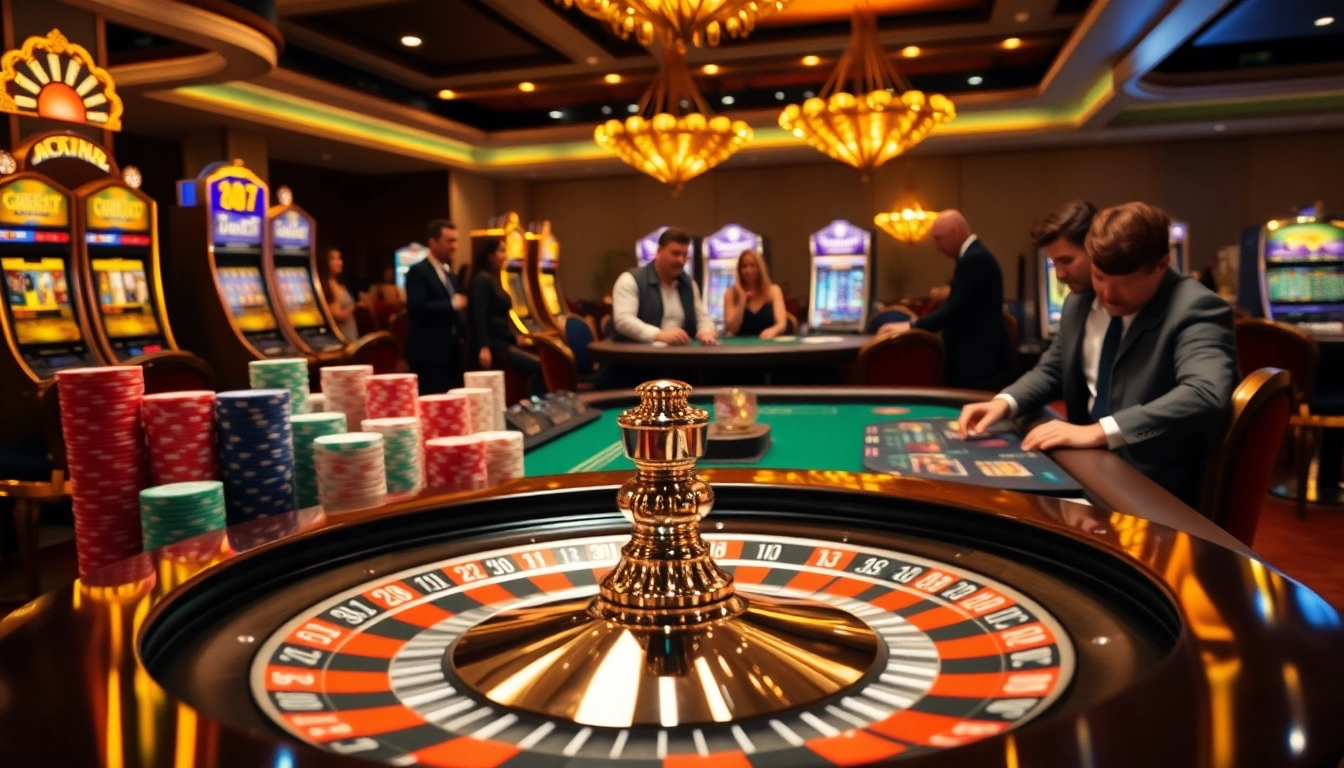 Experience the excitement of gambling at LC88 with thrilling casino games and vibrant poker chips.