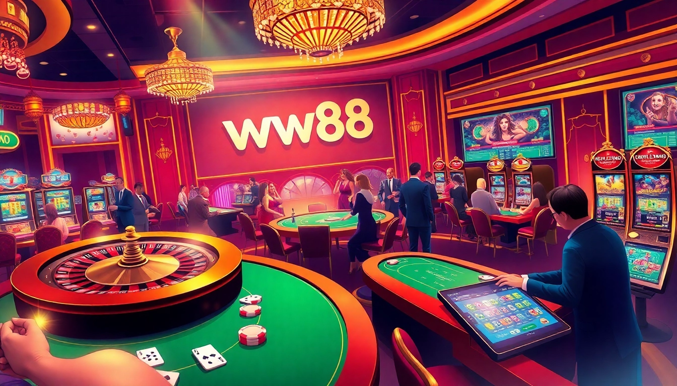Experience the thrill of winning at ww88 with vibrant casino tables and engaging games.
