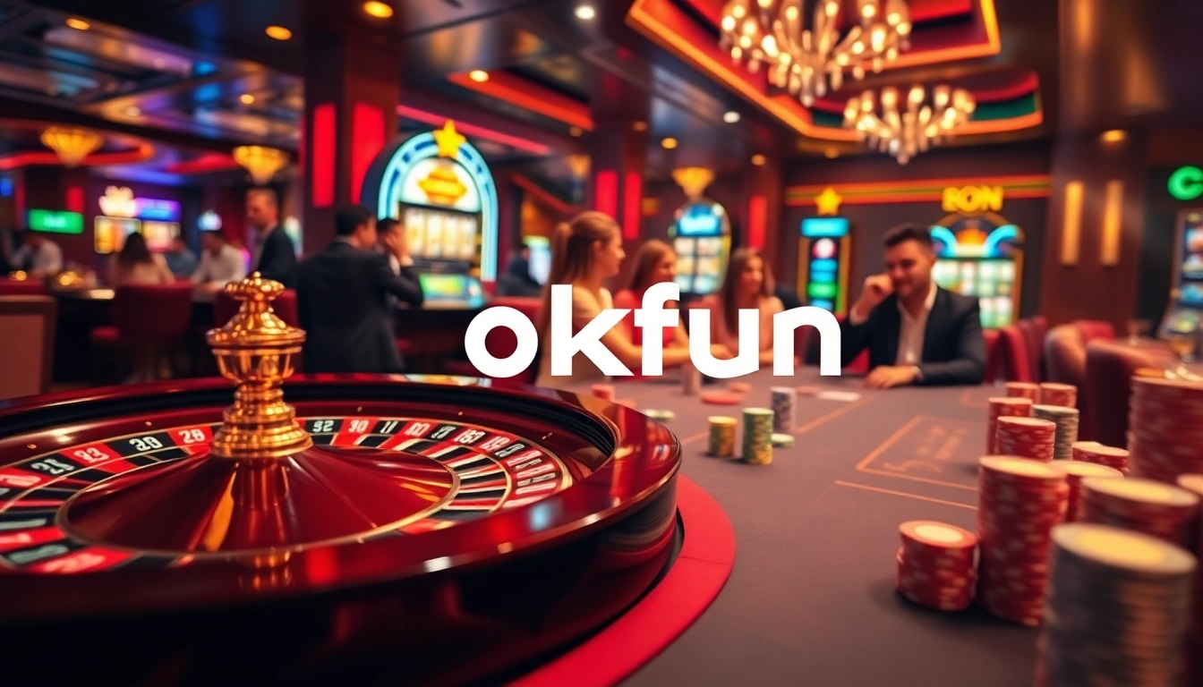 Experience thrilling gambling excitement at okfun's vibrant casino tables.
