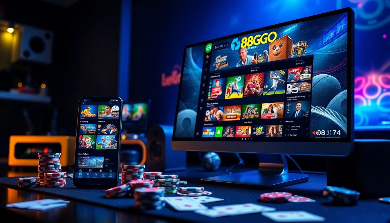 Experience the excitement of online gaming with 88GO's captivating sports and casino interface.