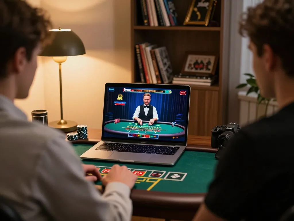 uu88 online gaming experience with live dealer blackjack interaction on laptop screen.