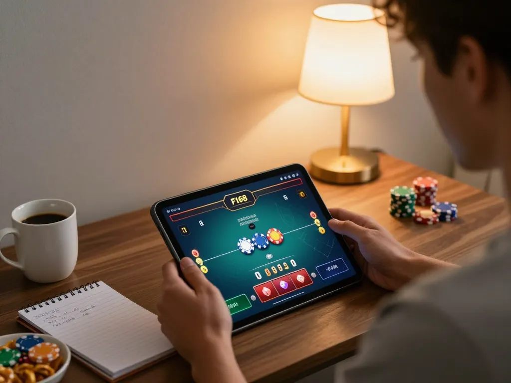Engaging online gambling experience on F168 app with strategic gameplay details visible