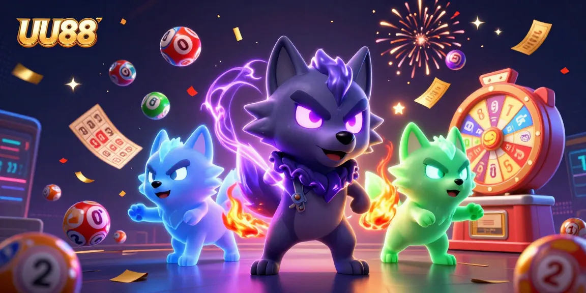 Engage with UU88 in a vibrant lottery scene filled with action, mystery, and excitement.