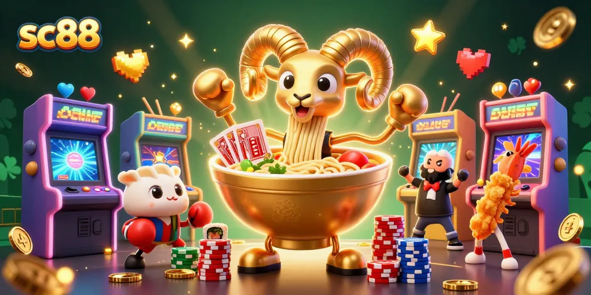 Engage in thrilling gaming with SC88's vibrant cartoon characters and dynamic casino elements.