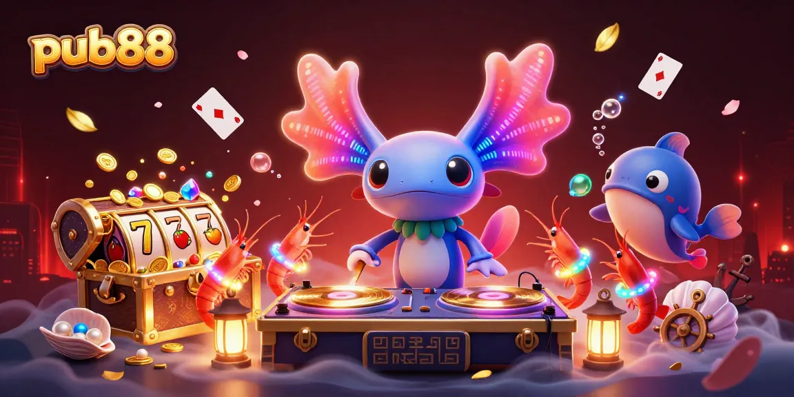Engage with pub88's top online gaming platforms featuring vibrant characters and slot symbols.