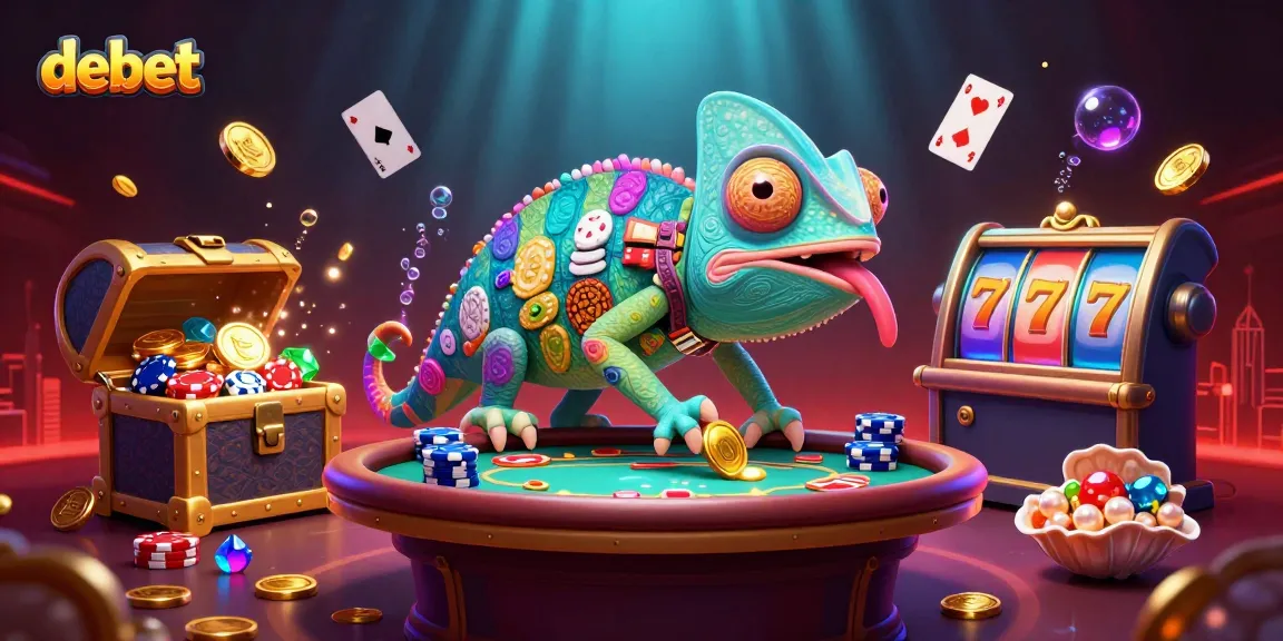 Engage with debet's vibrant casino world, featuring colorful games and dynamic characters.