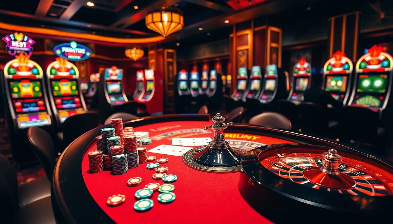 Experience thrilling gameplay at https://pub88.in.net/ with vibrant casino tables, cards, and poker chips.