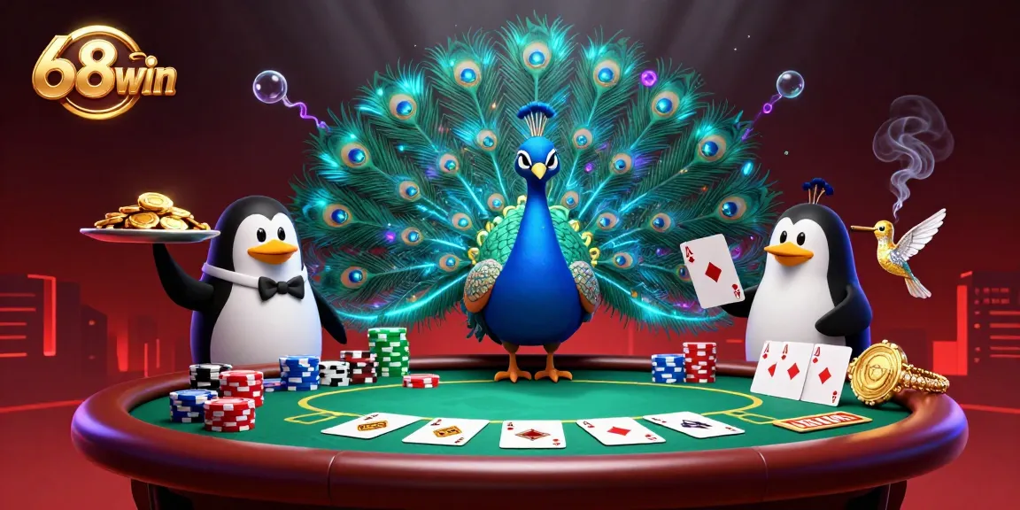 Engage in poker thrills at 68win with vibrant characters and stunning casino visuals.