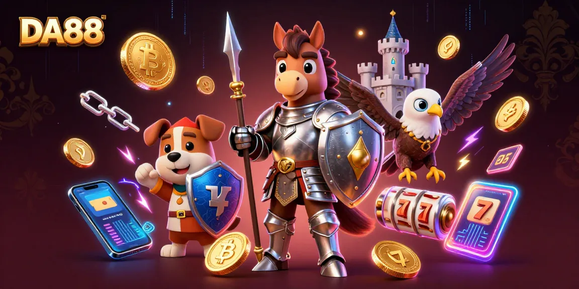 Join DA88's thrilling adventure with a knight, squire, and falcon amidst the ultimate casino elements!