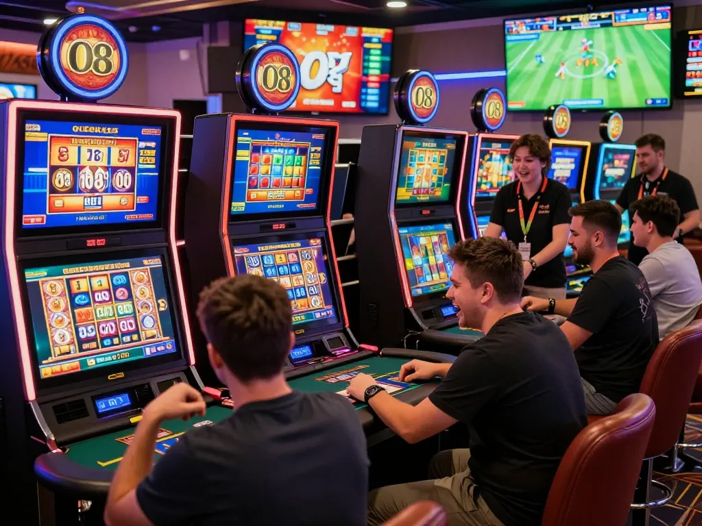 Players enjoying thrilling gaming experiences at O8 platform, highlighting excitement and diversity in online gambling.