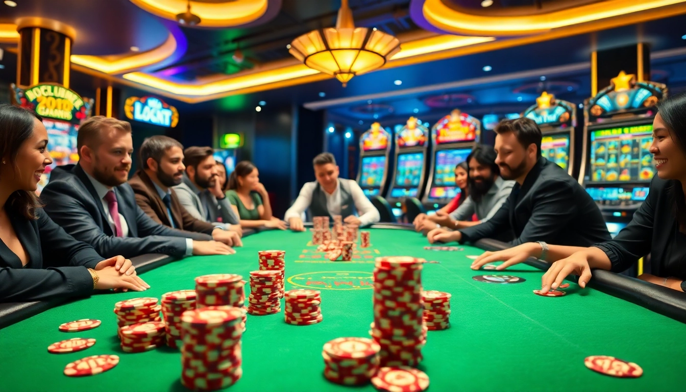 Experience professional gambling excitement at https://luckywinn.us.com/ with vibrant poker table action.