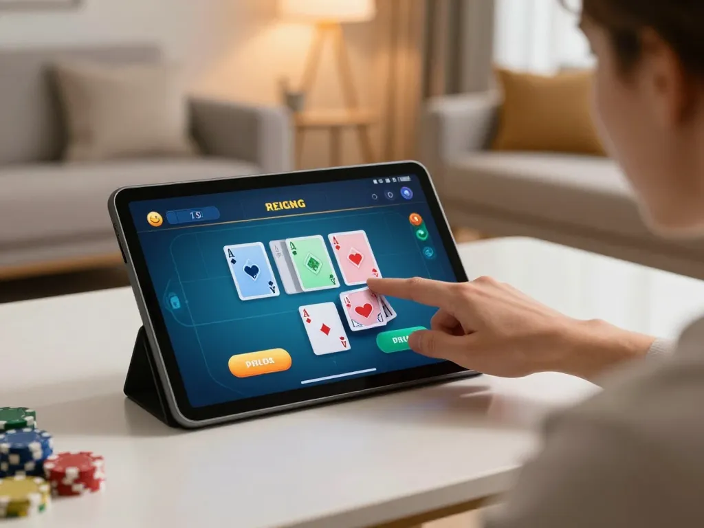 Sky88co online poker gameplay scene showcasing player interaction and cozy atmosphere
