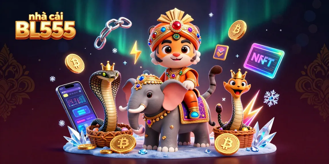 Engage with nhà cái BL555's vibrant 3D casino scene featuring majestic characters and dynamic gaming elements.