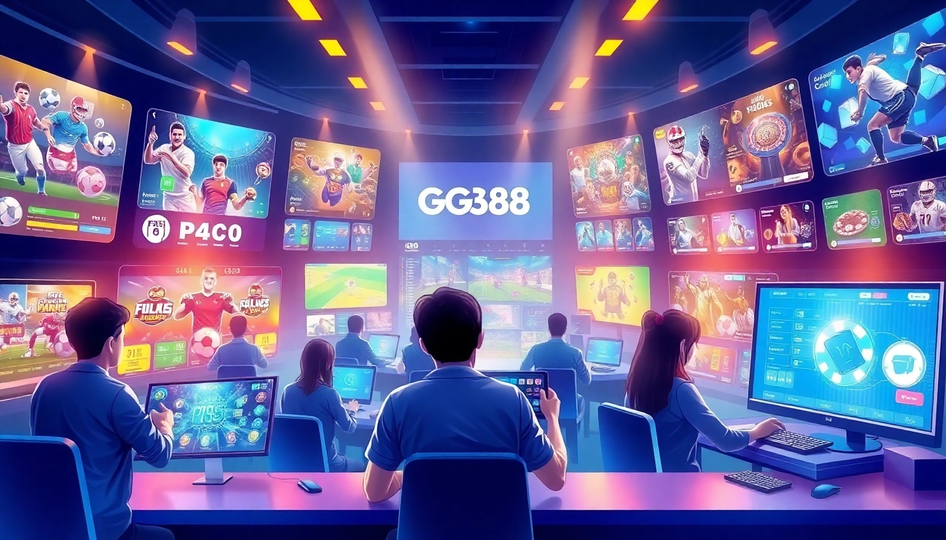 GG88 online gaming platform featuring diverse games and vibrant interfaces.