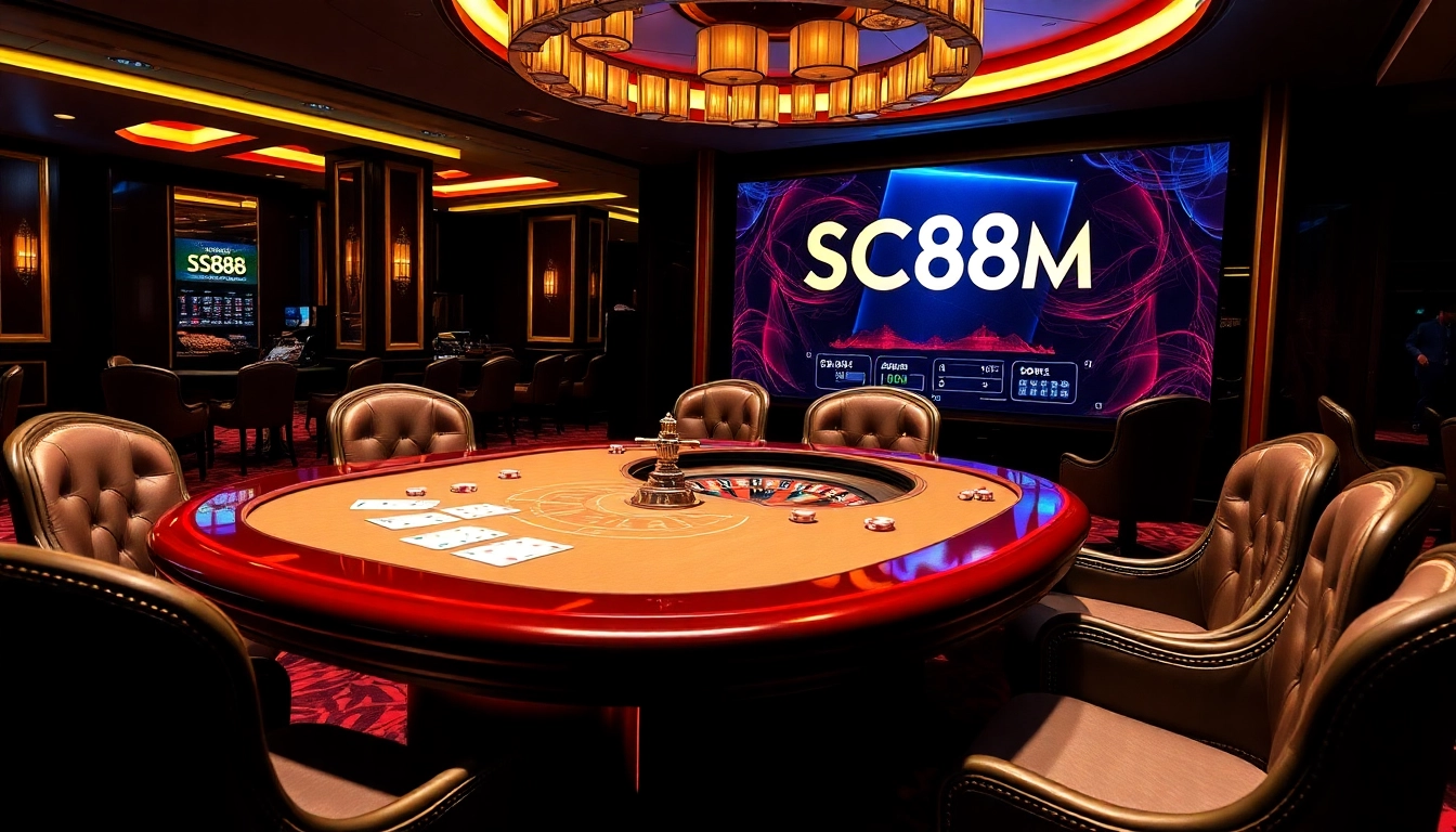 Experience the excitement of gambling with SC88 COM at an upscale casino table.