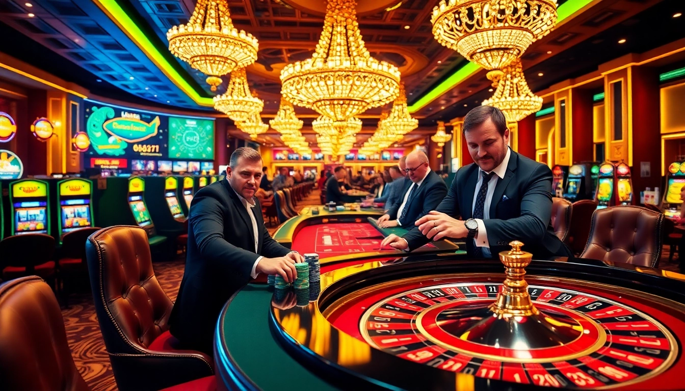 Excited player betting at 68VIP casino, showcasing poker chips and roulette table.