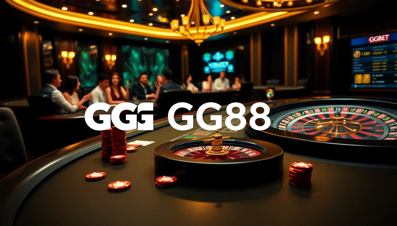 GG88 players enjoying an immersive casino experience at a modern gaming table.