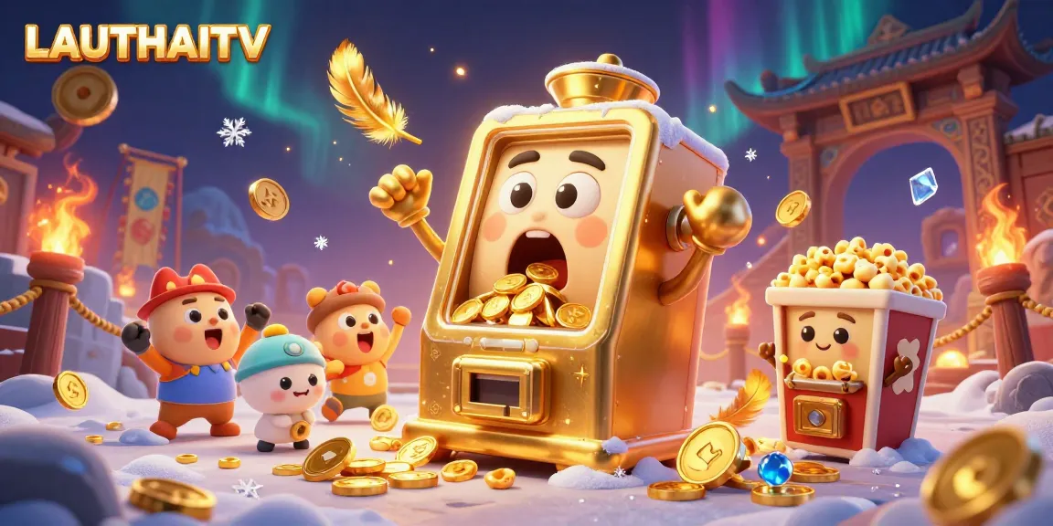 Experience LAUTHAITV's thrilling jackpot moments with our vibrant 3D scene full of excitement.
