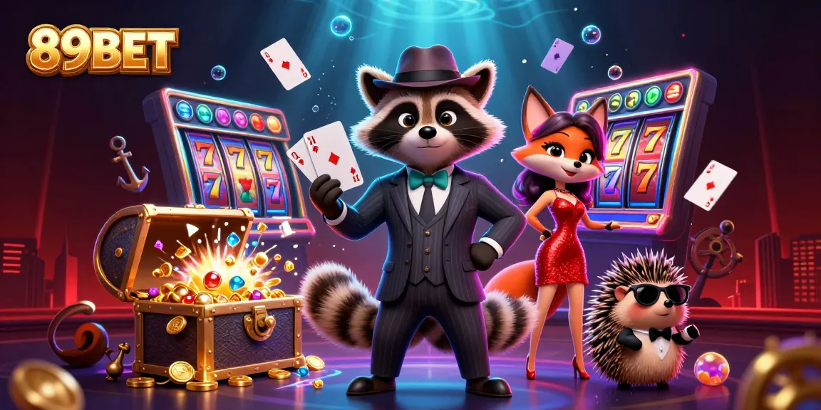 Experience high-stakes excitement at 89BET with a dynamic casino scene featuring vibrant characters.