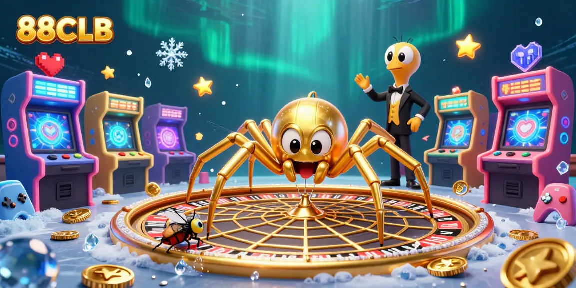 Experience thrilling gameplay at 88CLB with a lively illustration of a whimsical casino scene.