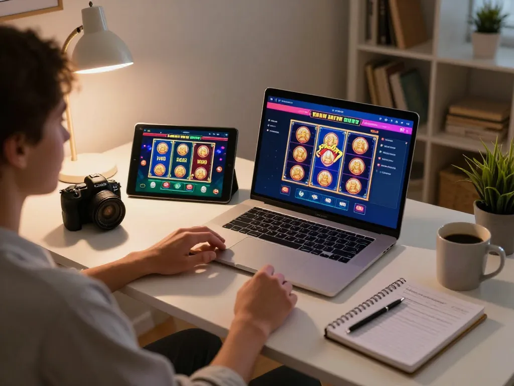 Engaging poker gameplay on 78wintl platform at home, highlighting a cozy and responsible gambling setup