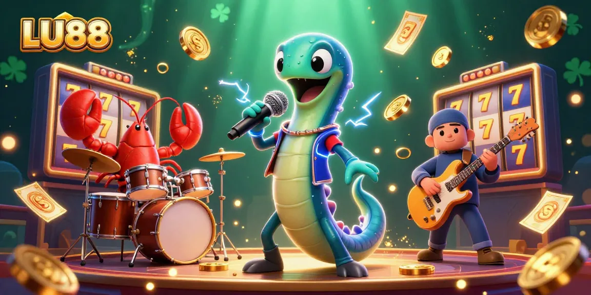LU88 ignites excitement in a vibrant underwater casino scene with dynamic gambling elements.
