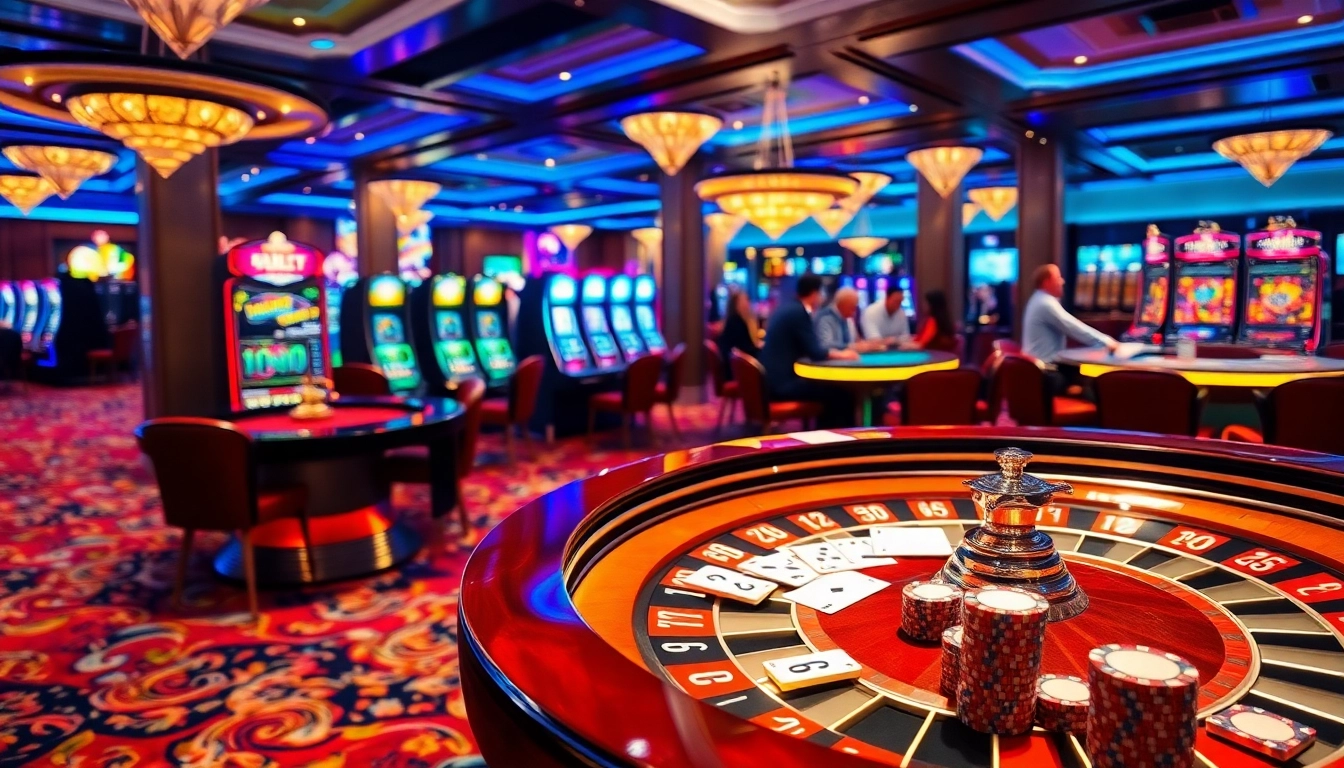 Engage in thrilling gameplay at https://mk8.sh/ with vibrant casino visuals, roulette, and excited players.