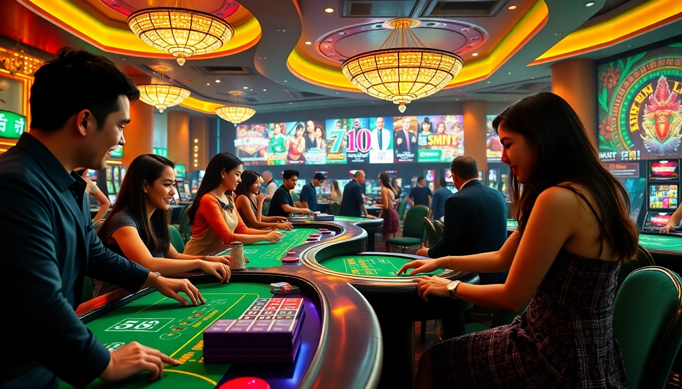 Experience the excitement of 58win's premium online casino with vibrant gaming tables and professional dealers.