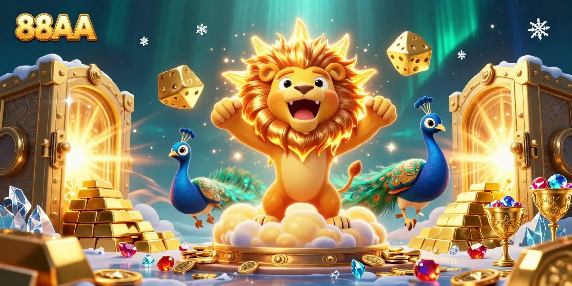 Win big at 88AA with vibrant casino elements and exciting game atmosphere in a detailed 3D illustration.