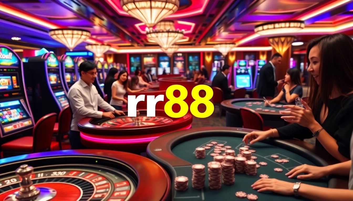 Players enjoying the electrifying atmosphere of rr88 kjc at a luxury casino environment.