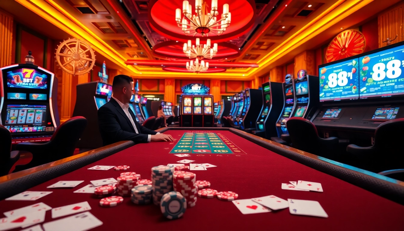 Experience the excitement of winning at 8kbet with vibrant casino tables and thrilling games.