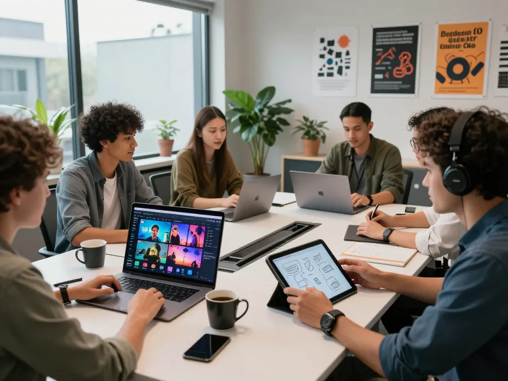 Creative team collaborating on Seedance 2.0, showcasing AI video production.