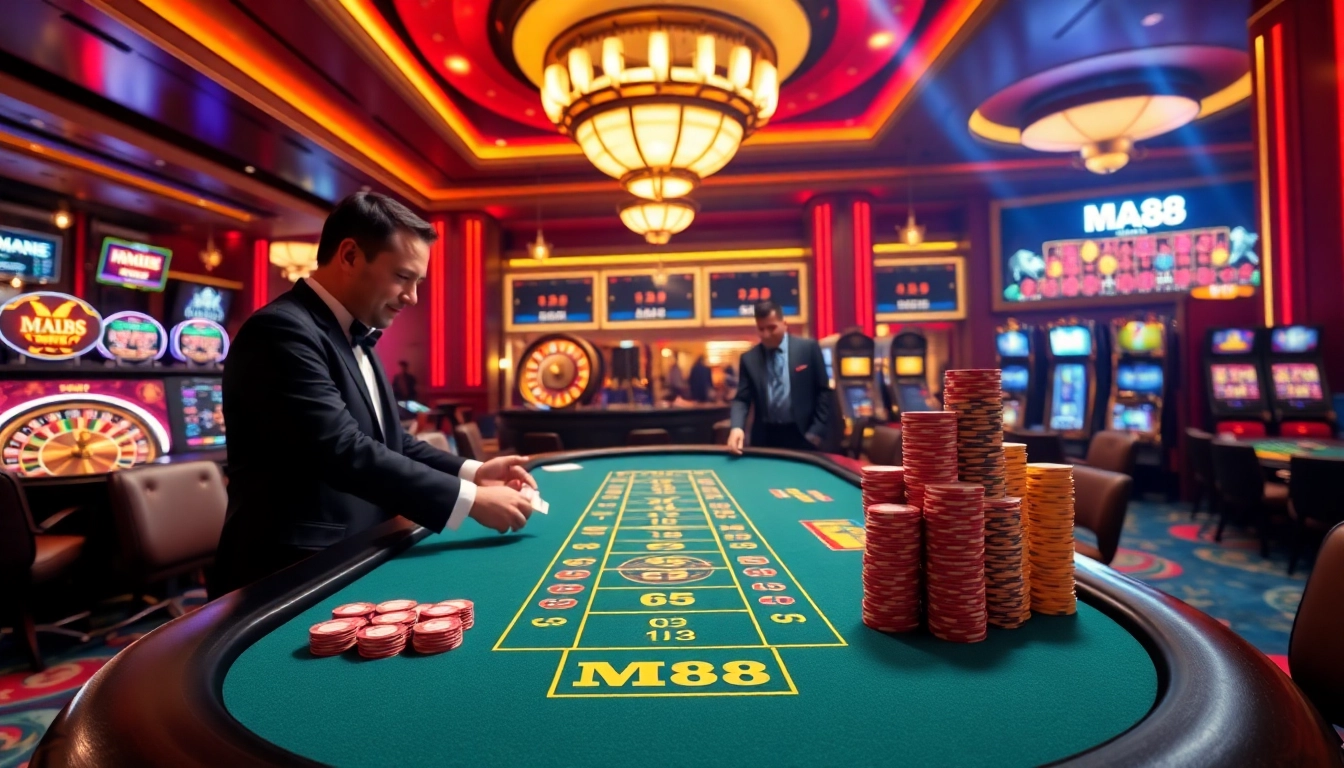 Experience high-stakes excitement at MM88 casino with vibrant games and elegant setups.