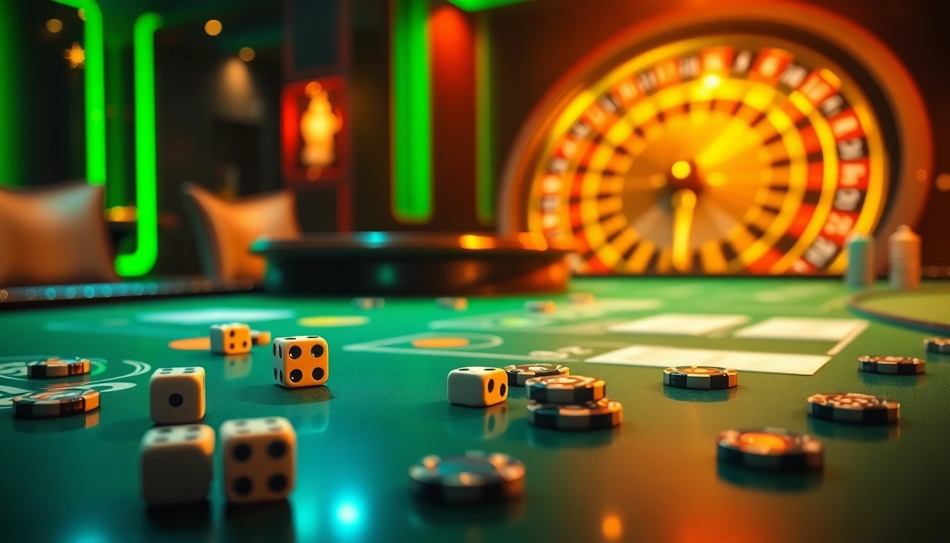 Lô đề online graphic depicting an exciting casino atmosphere with digital betting elements.