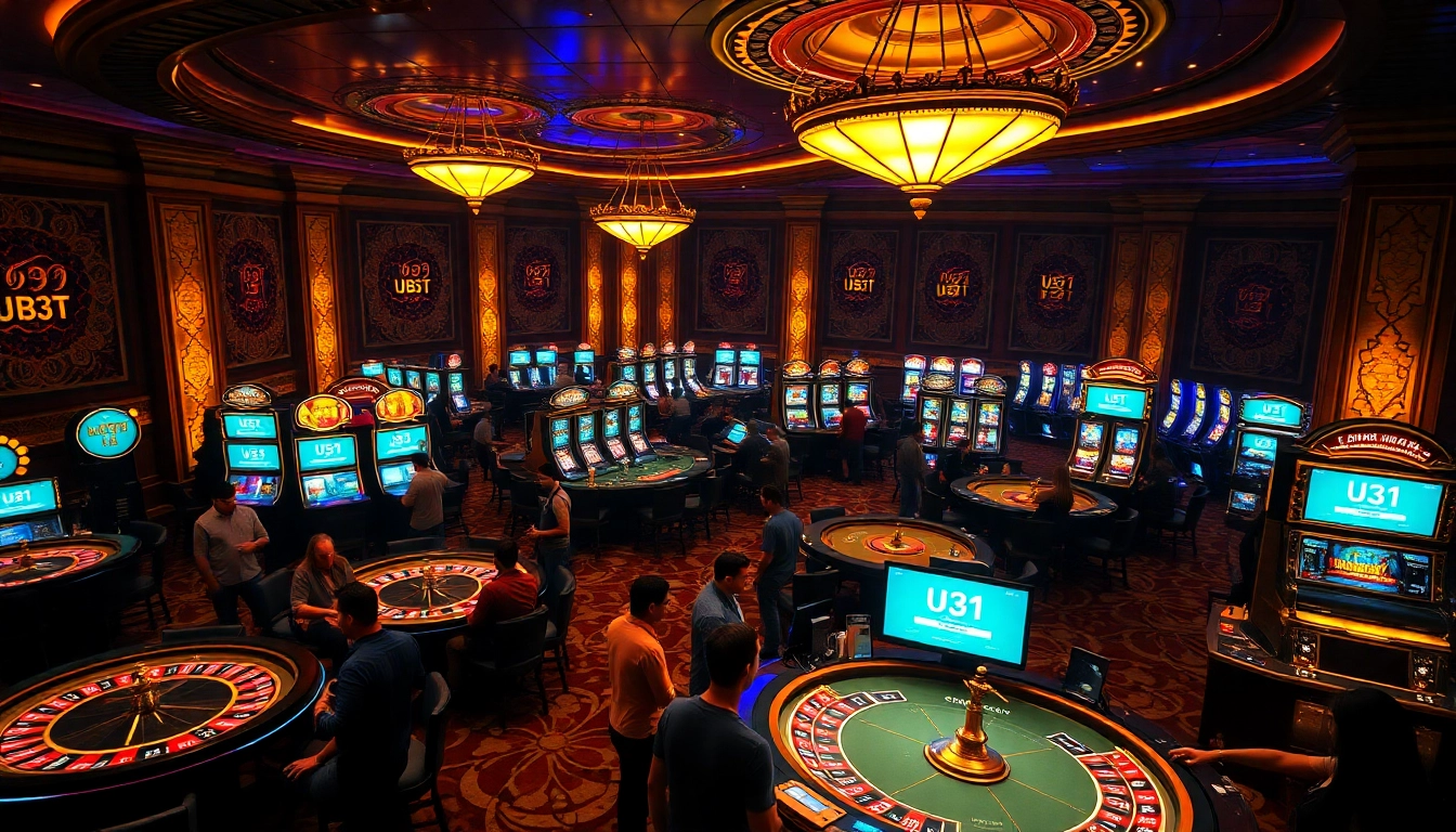 Experience the excitement of U31 เข้าสู่ระบบ amidst luxurious casino tables and slot machines.