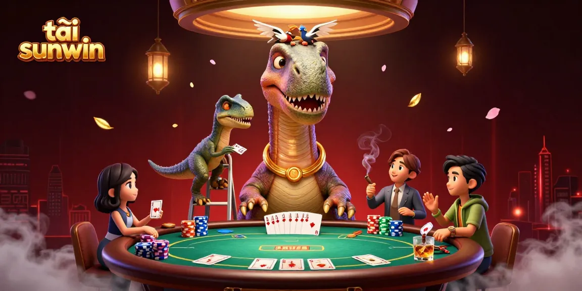 Engage with thrilling gameplay at tải sunwin featuring a vibrant poker scene in a 3D casino environment.