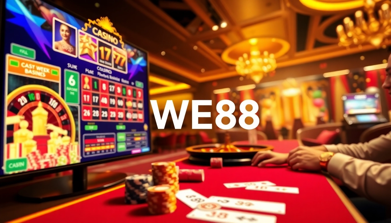 Experience the excitement of WE88 with vibrant casino tables and lively online games.