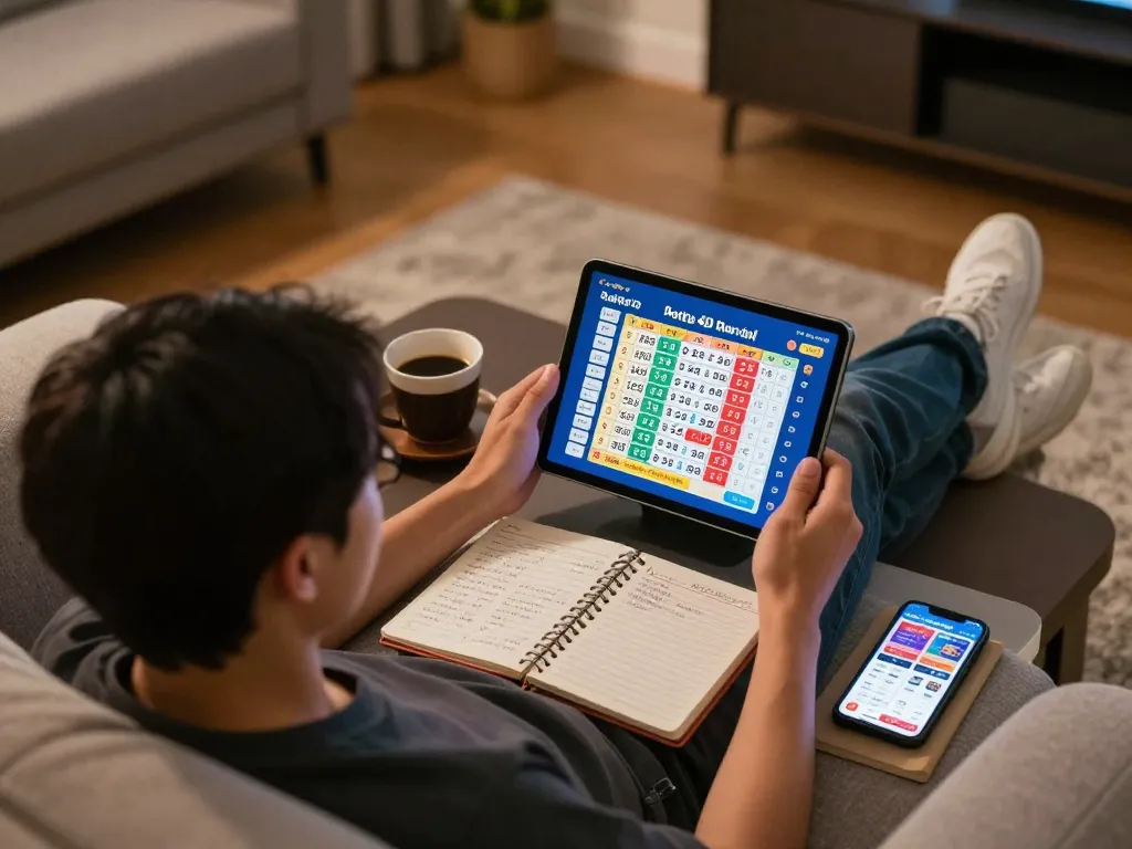 Check the live 9 lotto 4d hari ini results while enjoying a cozy gaming setup at home.
