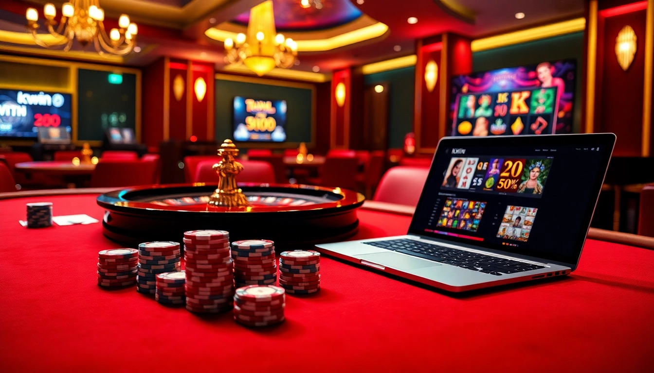 Experience high-stakes gaming at Kkwin with vibrant casino tables and exciting digital interfaces.