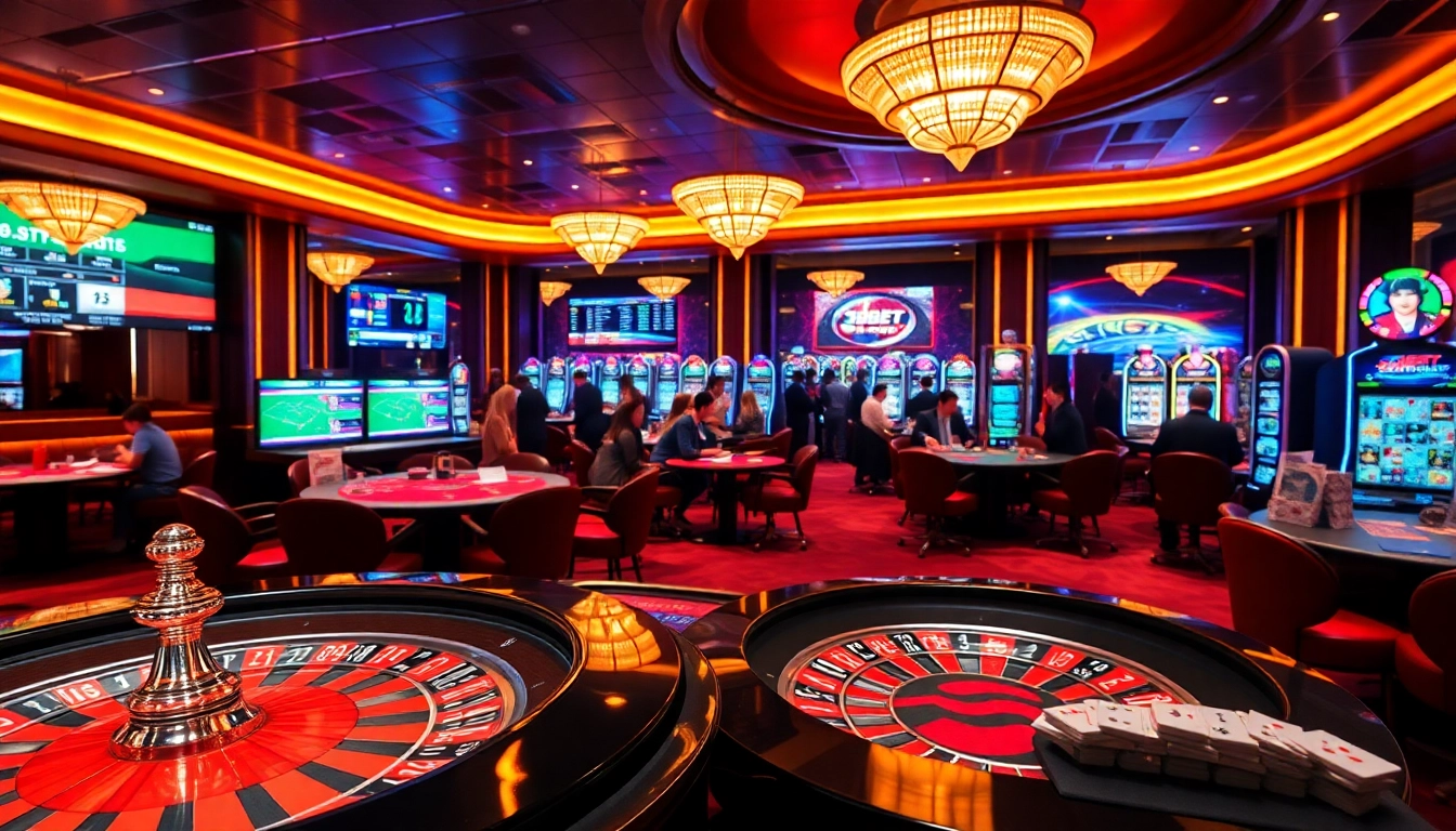 Engaging casino scene featuring 399BET gaming table with players and vibrant betting activities.