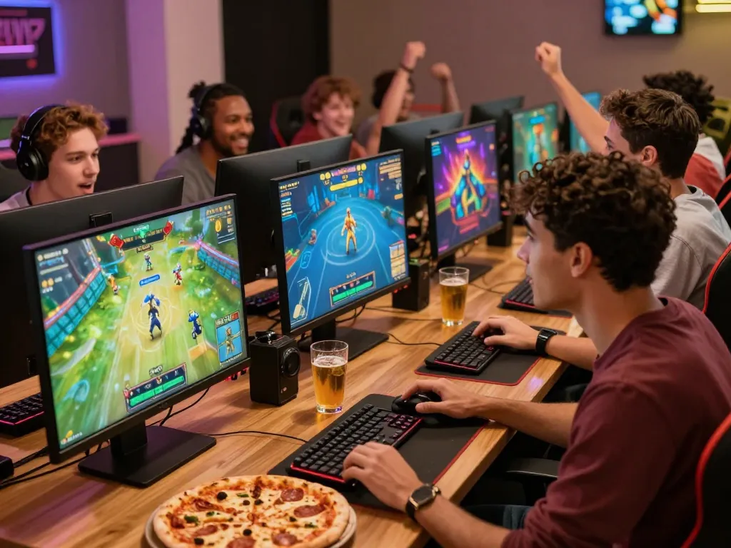 Engaging gaming community at https://open88.supply/ enjoying online sports betting and casino games together.
