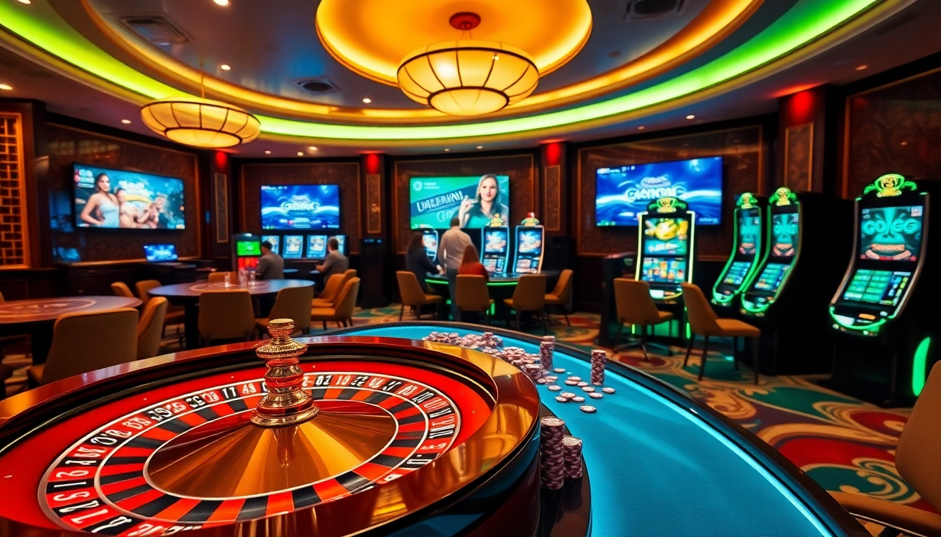 Go88 casino scene with poker chips and vibrant roulette wheel creating excitement.