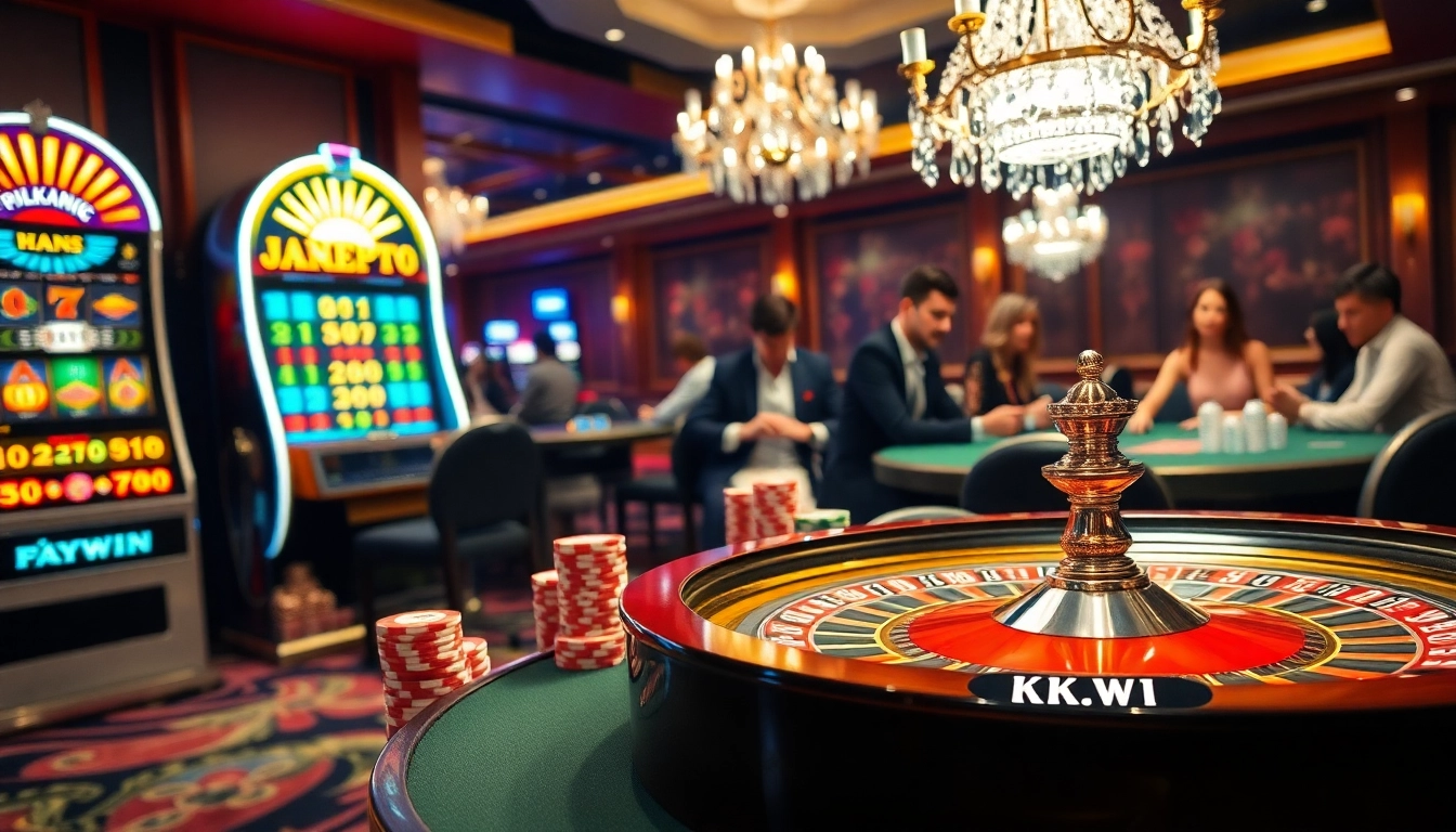 Experience the thrill of winning at kkwin's luxurious casino tables and slot machines.