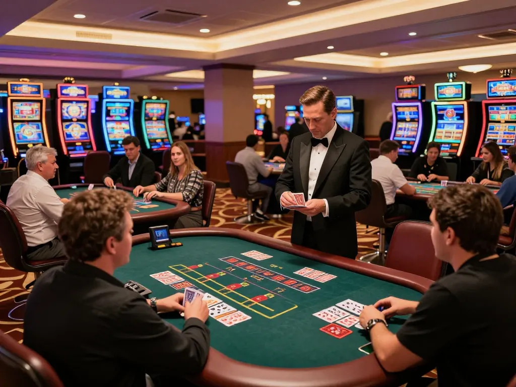 Engaged players at blackjack tables on https://www.bearcreekwatershed.org/macroinvertebrates, showcasing lively casino atmosphere.