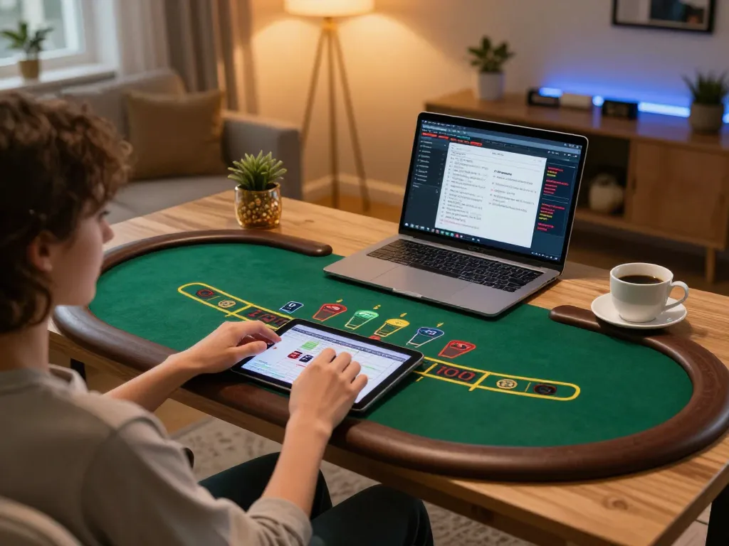 Engaging live dealer blackjack game on tablet showcasing good88 gaming experience at home