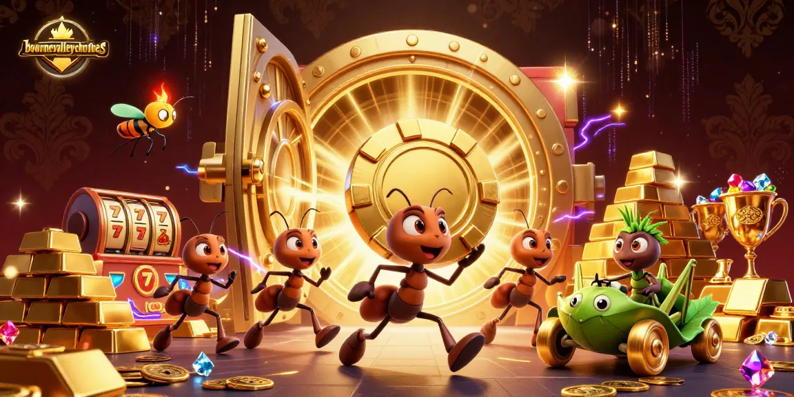 Experience bournevalleychurches in action as ants make off with golden poker chips in a vibrant casino world.